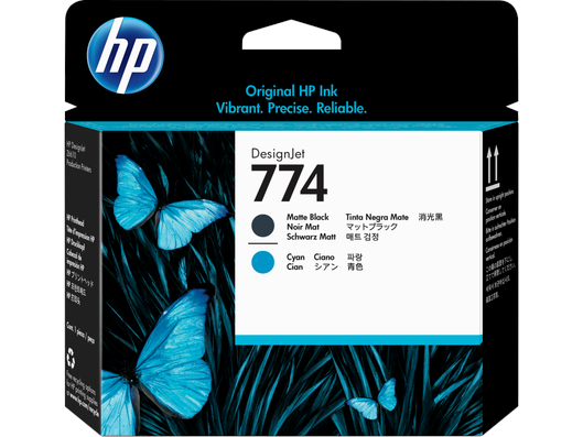 HP 774 Matte Black/Cyan Printhead