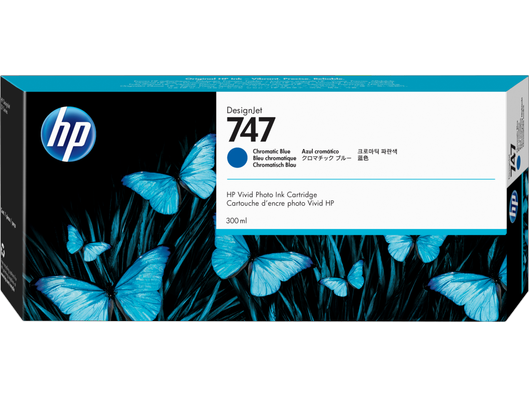 HP 747 Ink Cartridge Chromatic Blue 300ml